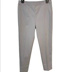 St John Light Gray Cotton Blend Pants 4